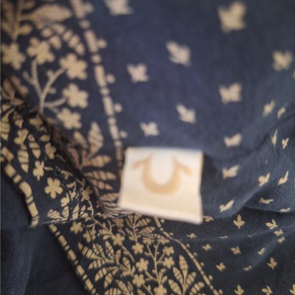 True Religion Womens Babydoll Tank Spaghetti Strap Coquette Hippie Navy Small P - Picture 8 of 13